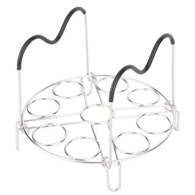 LHCER Stainless Steel Boiled Egg Steamer Rack Tray Shelf Stand Kitchen Cookware with Handle,Egg Steamer Shelf,Egg Steamer Rack