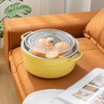 thumbnail image 4 of Reheyre Practical Double-layer Drain Basket - Large Capacity Plastic Colander Basket - Dustproof - 1 Set, 4 of 8