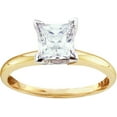 thumbnail image 1 of 14kt Yellow Gold Womens Princess Diamond Solitaire Certified Bridal Wedding Engagement Ring 1.00 Cttw, 1 of 1