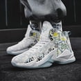 thumbnail image 6 of Kids Basketball Shoes High Top Youth Fashion Sneakers Girls Casual Sports Basketball Shoes Breathable Comfortable Boys Sneakers for Big Kids, 6 of 7
