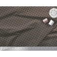 thumbnail image 3 of Soimoi Brown Georgette Viscose Fabric Square Geometric Print Fabric by the Yard 42 Inch Wide, 3 of 3