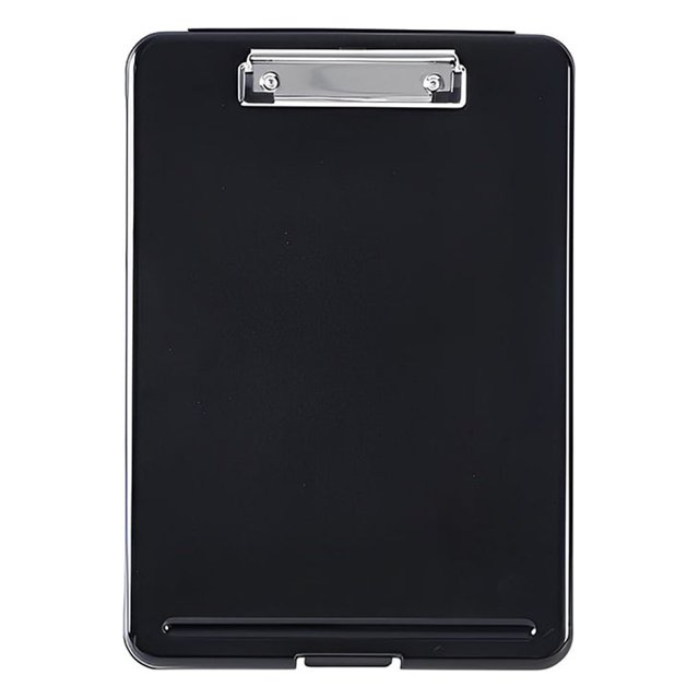 Storage Bag Writing Clipboard Paper Organizer Paper Organizer Open Simple Style Exquisite Long-lasting Student Accessories Practical Black
