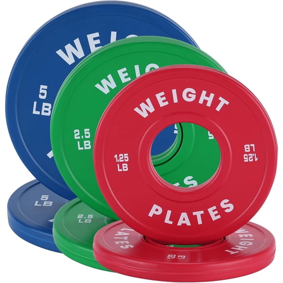 Bumper Plates, 2 inch Rubber Weight Plates,1.25 LB,2.5LB 10 LB Plates for Weight Lifting Strength Training Home Gym (Single, Pair & Set) (17.5 LB/37.5 LB Set)