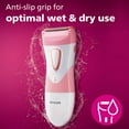 thumbnail image 4 of Philips Beauty SatinShave Essential Women's Wet & Dry Electric Shaver for Legs, Cordless, Pink and White, HP6306/50, 4 of 4