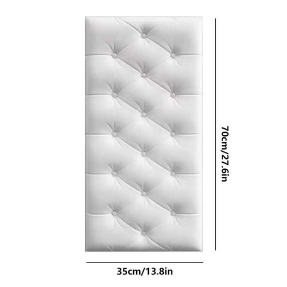 3D Wall Peel and Stick Headboard, Anti Collision Wall Padding for Bedroom, Self-Adhesive Headboard Sticker, Wall Cushion Playroom Decorative Protection Panel, Wall Mounted HeadBoard