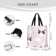 thumbnail image 3 of Disketp Cute Panda Bolsa Tote de Lona para Mujer, Bolso de Hombro y Cruzado con Cierre de Cremallera, 3 of 7