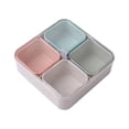 thumbnail image 2 of DOLITY Snack Serving Tray, Appetizer Tray, 4 Compartment Food Platter Dried Fruit Tray Clear Lid, 2 of 9