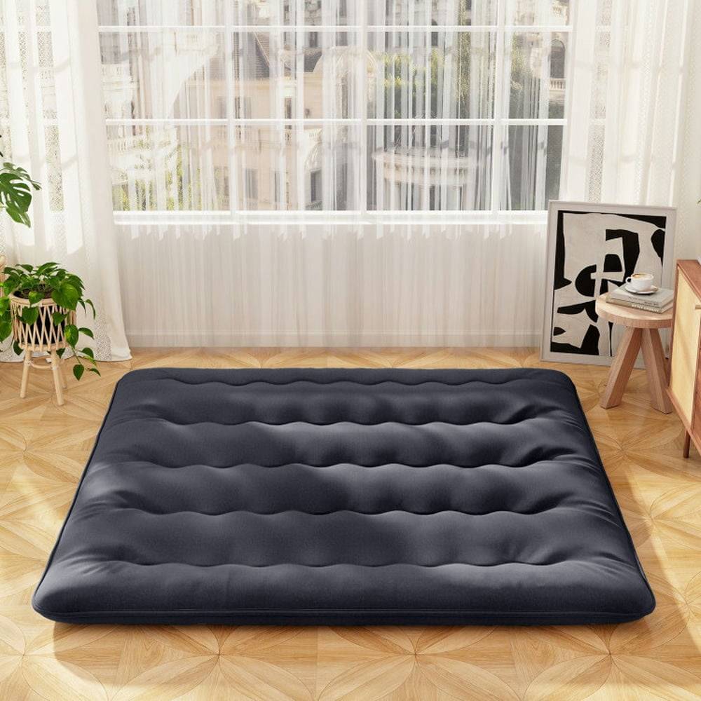 Yardi Yarda Mattress with Washable Cover and Foldable Mat, Floor Mattress for Indoor, King Size, Black