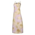 thumbnail image 4 of Viikei Sleeveless Dress Summer Dresses for Women Plus Size Dresses Clearance Fashion Plus Size Tie-dye Print Sleeveless V-Neck Camisole Long Dress, 4 of 6
