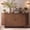 Walnut, variant on VASAGLE Storage Cabinet, Sideboard with Sliding Doors, Adjustable Shelves, Walnut