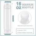 thumbnail image 5 of 12 Unids 16 Oz de Plástico Invertido, Punta Recargable Gran Válvula Dispensador Condimento Botella para Salsas, 5 of 5