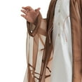 thumbnail image 6 of lnmuld Kids Coats Elegant Arabic Thobe Traditional Kaftan Robe Set for Teenage Boys with Long Sleeve Embroidered Design Solid Color Size:9-10 Years, 6 of 9