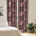 thumbnail image 2 of Ambesonne Tropical Curtains, Jungle Leaves Overlapping, Pair of 28"x95", Soft Pink Pale Brown, 2 of 5