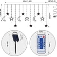 thumbnail image 4 of Solar Moon Star Curtain Lights 11.5 FT LED String Fairy Lights for Holiday Decor, 4 of 8