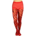 thumbnail image 4 of ToBeInStyle Womens Valentine Opaque Pantyhose w/Large Hearts - Red w/Black Hearts - One Size, 4 of 6