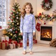 thumbnail image 2 of sdbrld Girls Christmas Pajamas PJS Set Sleepwear Long Sleeve Jammies for Kids Nightwear Loungewear Sizes 5-6 Years, 2 of 9