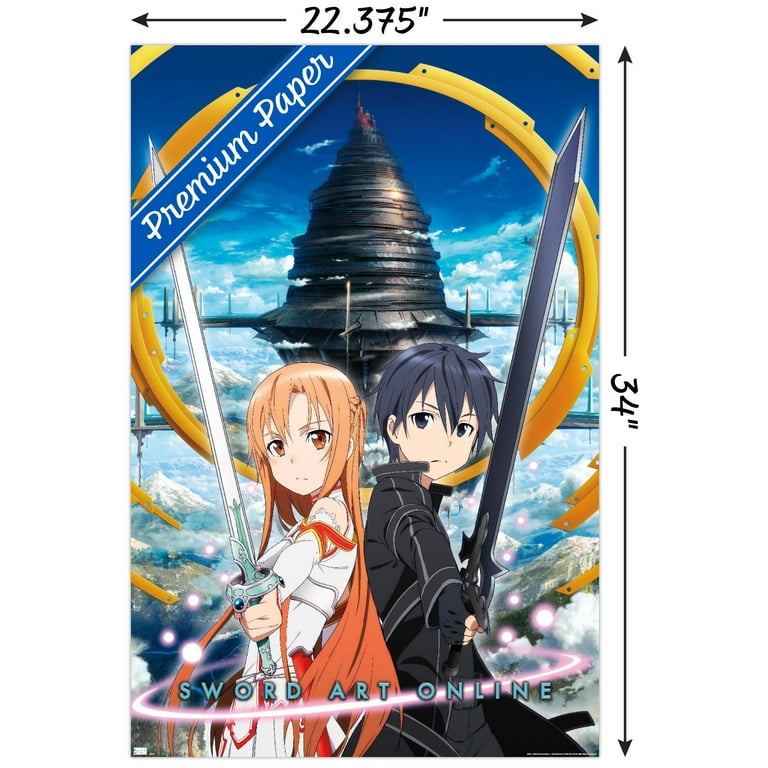 ソードアートオンライン　sao プレミアム　アートポスター Sword Art Online - Key Art 1 Wall Poster, 22.375