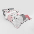thumbnail image 3 of Ambesonne Cat Bedding Set 3 Pcs, Funny Kittens Humor Doodle, Twin, Pale Pink White Black, 3 of 3