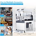 thumbnail image 4 of Petyee 12Lx2 Dual-Tank Commercial Slushy Machine, 700W Stainless Steel Margarita Smoothie Frozen Drink Maker,Efficient Cooling, Auto-Clean, 4 of 10