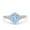 Aquamarine, variant on Co. Oval Art Deco Engagement Ring Simulated Aquamarine 925 Sterling Silver
