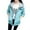 Sky Blue, variant on AOMPMSDX Coats For Women Women's Long Sleeves Versatile Fashion Solid Color Reversible Windbreaker Zipper Hooded Casual Jacket Outerwear XL Black