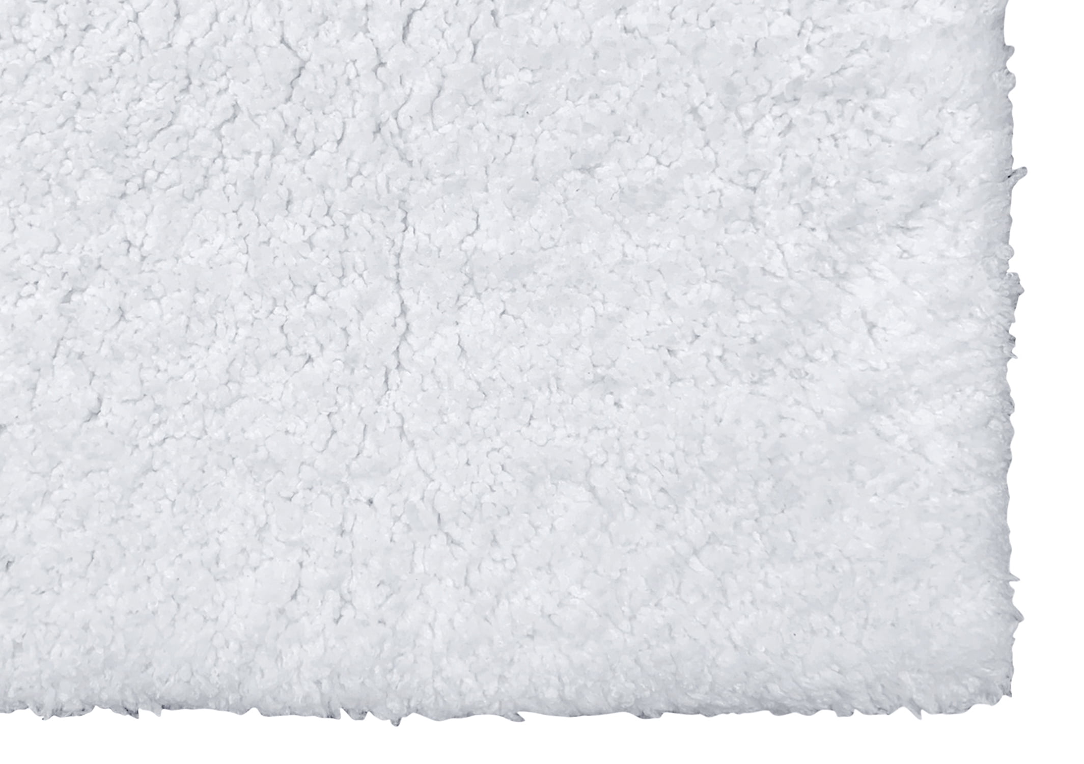 Better Trends 2 Piece Bathroom Rug Set 100% Polyester (17" x 24" | 20" x 20") Bath Rug, Water Absorbent Non-Slip Bath Mat Machine Washable Micro Plush Collection - White