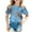 Blue-1, variant on Tie Dye Shirt Kids Short Sleeve Crewneck Summer Neon Graphic Print Top Casual Tops 3-13 Years