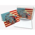 thumbnail image 2 of Small World Greetings Bald Eagle Cards 12 Count - Patriotic - American Flag - Blank Inside with Envelopes - 5.5" x 4.25", 2 of 4