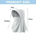 thumbnail image 2 of Summer sunscreen mask ladies outdoor hooded ice silk breathable headgear open and close hair hole - light gray, 2 of 5