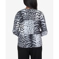 thumbnail image 5 of Alfred Dunner Womens Petite Split Neck Animal Patch Top, 5 of 6