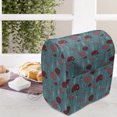 thumbnail image 4 of Dark Floral Lounger Chair Bag, Meadow with Flowers Leaves Botanic Continuous Pattern Illustration, High Capacity Storage with Handle Container, Lounger Size, Turquoise Coral Ruby, by Ambesonne, 4 of 5