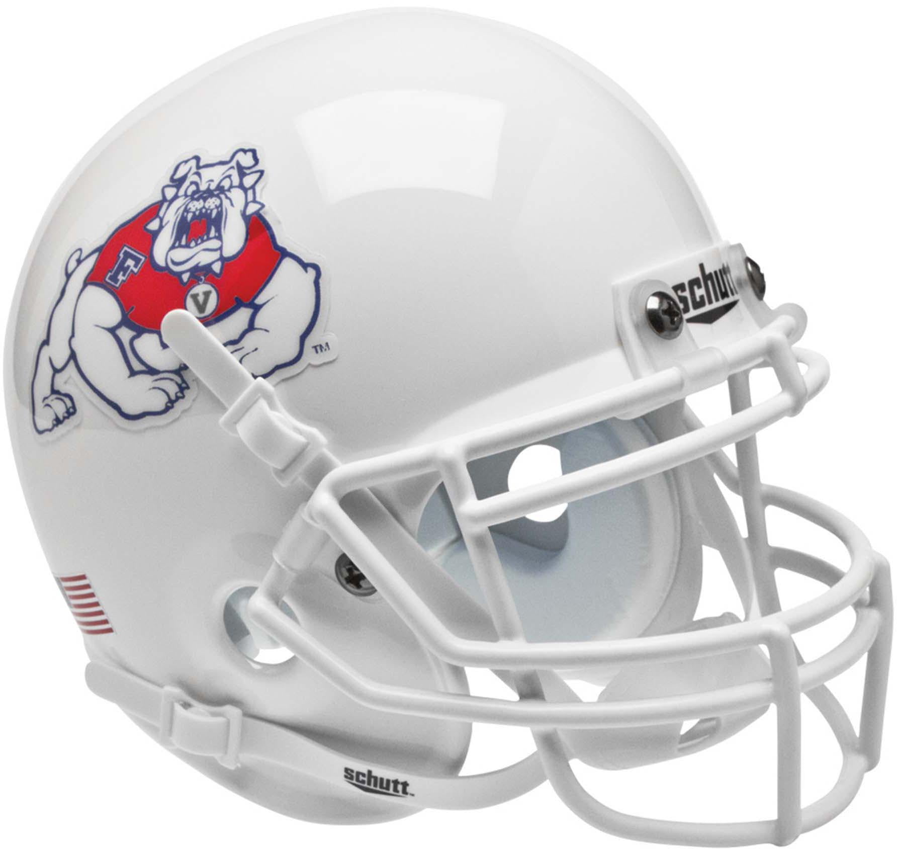 Fresno State Bulldogs Schutt White Mini Football Helmet