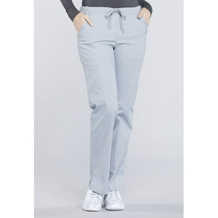Cherokee Workwear Professionals Women's Scrubs Pant Mid Rise Straight Leg Drawstring WW160