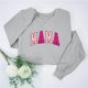 thumbnail image 2 of Sudadera Penkiiy Mama Mujer Glitter Patch Mama Crewneck Sudaderas Mama Print Manga Larga Moda Suelta Suéter XL Gris, 2 of 7