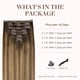 thumbnail image 2 of Extensiones de cabello GOO GOO Clip, 20 pulgadas, 120 g, 7 piezas, color marrón, 2 of 8