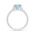 thumbnail image 2 of ANGARA Natural 1.6 ct Aquamarine Engagement Ring with Diamond Accents in 14K White Gold for Women (Size-8mm) | March Birthstone, Anniversary, Jewelry Gift for Women | Natural Aquamarine Ring, 2 of 13