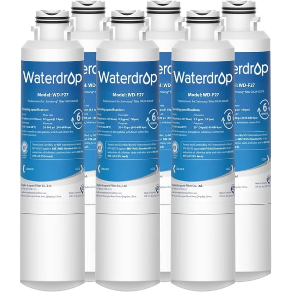 Waterdrop DA29-00020B Refrigerator Water Filter, Replacement for Samsung HAF-CIN/EXP, DA29-00020B, HAF-CIN, DA29-00020B-1, RF28HMEDBSR, RF263BEAESR, (Packaging may be varied)