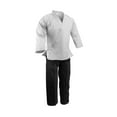 thumbnail image 2 of Martial Arts Karate 7.5 oz Light Weight Gi White Kimono Black Pants Team Uniform Set (5), 2 of 3
