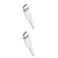 thumbnail image 4 of Matsuzay Cable USB C de súper rápido 5A para P30 P20 Lite para Mi 9 8 carga rápida 3,0 tipo C carga para S10 9 blanco 0.25 m 2piezas, 4 of 6