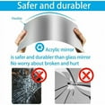 thumbnail image 3 of Espejo irrompible para baño, con reflejo transparente y lámina de espejo de tereftalato de polietileno glicol que garantiza la seguridad, ligero y autoadhesivo para una decoración de pared sin, 3 of 5
