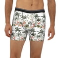 thumbnail image 2 of Cauagu Flamingo Palm Trees Print Men's Boxer Briefs, Funny & Cute Underwear Elastic Waistband Briefs Ideal Gift for Men,1-Pack, 2 of 7