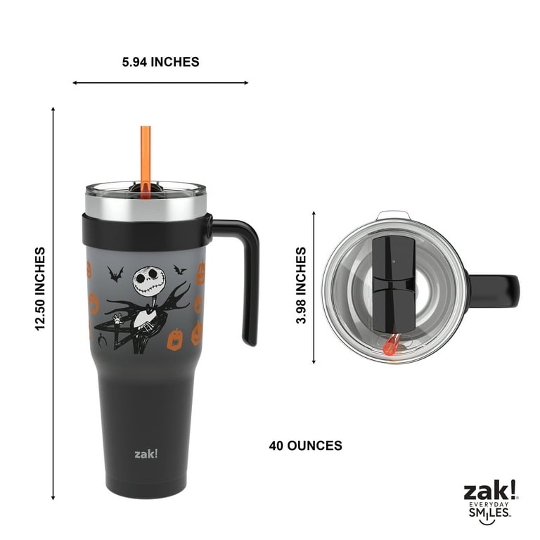 Zak Designs 40oz Nightmare Before Christmas Straw Handle Tumbler