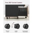 thumbnail image 3 of Lateral File Cabinet Home Office Printer Stand with 3 Drawers and Open Storage Shelves for A4 Rustic Brown and Black, 3 of 8