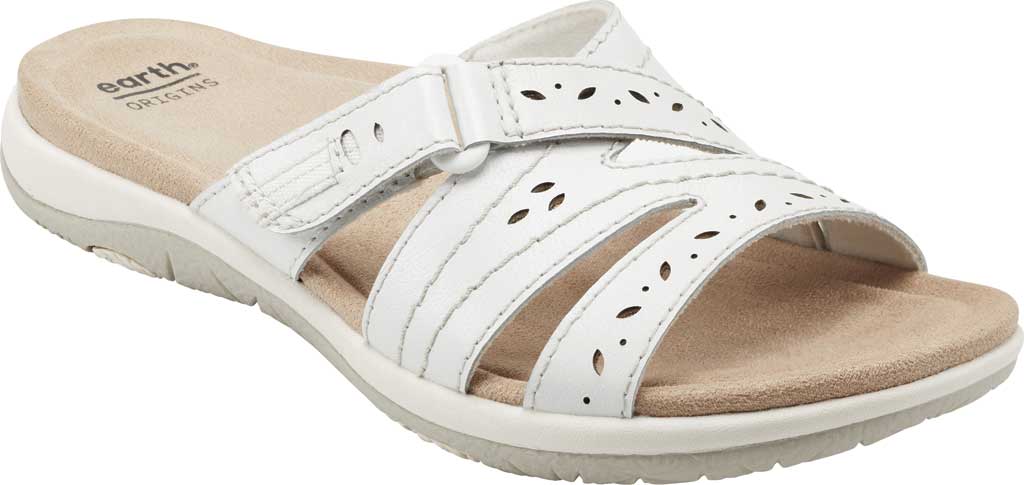 Women's Earth Origins Savoy Shantel Slide White Pig Skin Leather 10 N -  Walmart.com