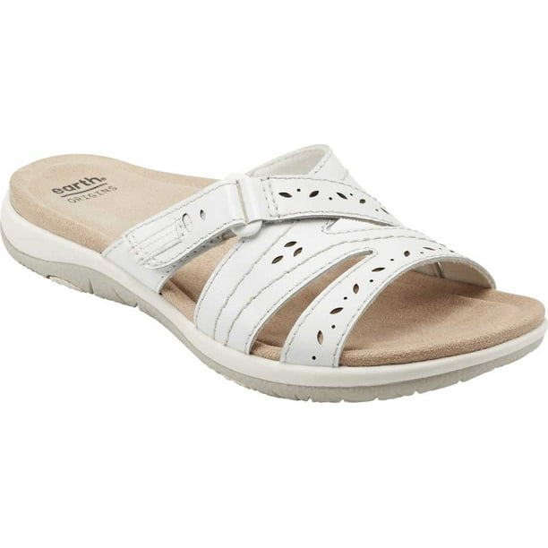 Women's Earth Origins Savoy Shantel Slide White Pig Skin Leather 10 M ...