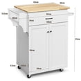 thumbnail image 3 of Costway Carro de Cocina con Ruedas Carrito de Servicio con Cajón Armario Estante Ajustable Especiero Isla Rodante de Comedor 82 x 48 x 91 cm, 3 of 10