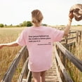 thumbnail image 4 of New Fashion Womens Letter T-Shirt Round Neck Short Sleeve Slogan Tee Top, 4 of 10