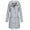 Gray, variant on Babysbule Winter Jackets for Women Women's Solid Color Rain Jacket Outdoor Hoodie Waterproof Windproof Long Coat