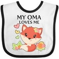 thumbnail image 3 of Inktastic My Oma Loves Me Little Fox Boys or Girls Baby Bib, 3 of 4