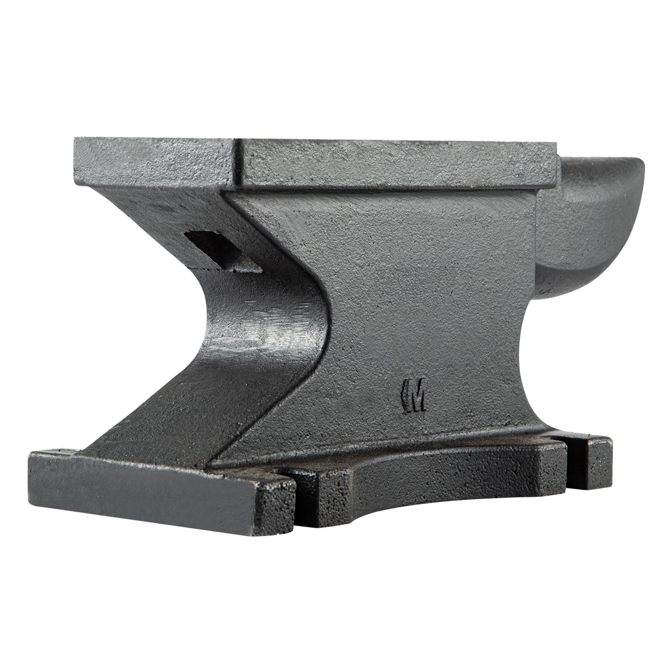 Noble House 100 lb Cast Iron Single Horn Anvil, Blacksmith Forging Tool with Hardy Hole and Wide Top